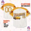 Custom Cars Ramirez Yellow Custom Text Lightning Mcqueen Baseball Jersey