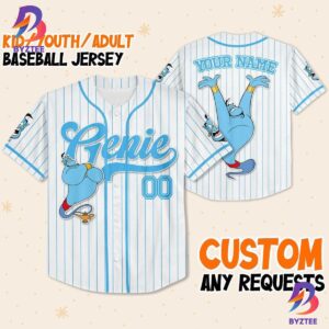 Custom Disney Aladdin Genie Disney Baseball Jersey