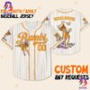 Custom Disney Beauty And The Beast Cogsworth Simple White Baseball Jersey
