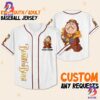 Custom Disney Beauty And The Beast Lumiere Simple Stripe Baseball Jersey