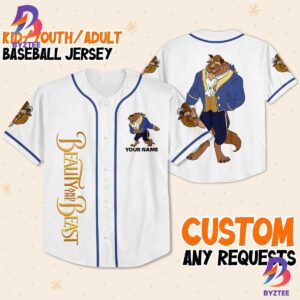 Custom Disney Beauty And The Beast Prince Baseball Jersey