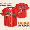 Custom Disney Cars Lightning Mcqueen Red Simple Baseball Jersey