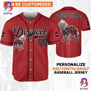 Custom Disney Deadpool Corps Dogpool Baseball Jersey