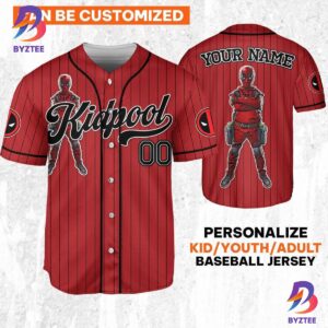 Custom Disney Deadpool Corps Kidpool Baseball Jersey