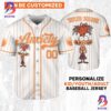Custom Disney Inside Out Anxiety Simple Orange Baseball Jersey