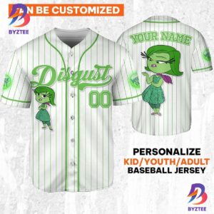Custom Disney Inside Out Disgust Simple Baseball Jersey