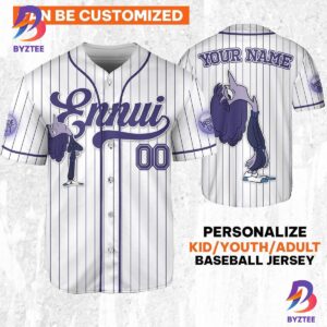 Custom Disney Inside Out Ennui Simple Baseball Jersey