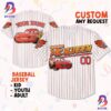 Custom Disney Mater Orange Lightning Mcqueen Baseball Jersey