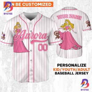Custom Disney Princess Aurora Sleeping Beauty Baseball Jersey