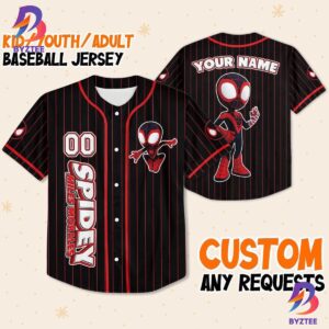 Custom Disney Spidey And Friends Miles Morales Baseball Jersey