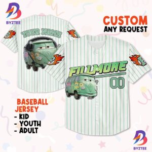 Custom Fillmor Green Lightning Mcqueen Baseball Jersey