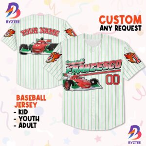 Custom Francesco Redgreen Lightning Mcqueen Baseball Jersey