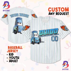 Custom Guido Blue Jersey Custom Text Baseball Jersey