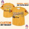 Custom Sally Blue Cars Personalized Disney Baseball Jersey