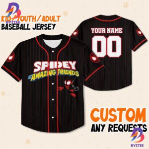Custom Spidey and His Amazing Friends Baseball Jersey Miles Morales