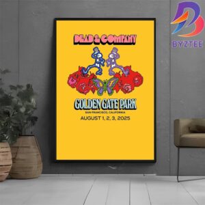 Dead And Company Poster At Golden Gate Park In San Francisco CA On August 1-2-3 2025 Home Decor Poster Canvas
