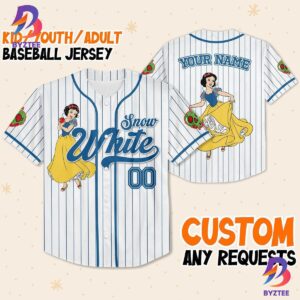 Disney Princess Snow White Simple Custom Name Baseball Jersey