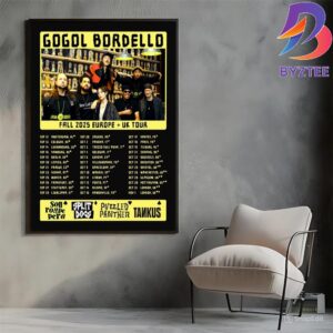 Gogol Bordello Fall 2025 Europe And UK Tour Dates List Home Decor Poster Canvas