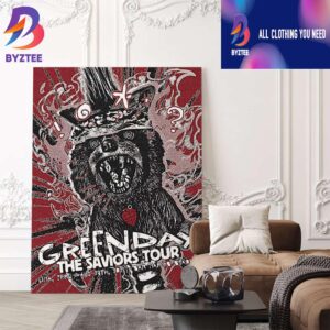 Green Day The Saviors Tour On August 27 2025 At Lima Peru Estadio San Marcos Zombie Raccoon Artwork By edzomby Poster Canvas Home Decor