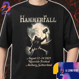HammerFall August 22-24 2025 Event Tee At Riverside Festival Aarburg Switzerland Merch Unisex T-Shirt