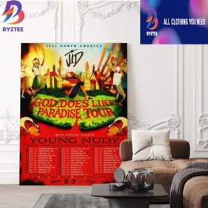 JID God Does Like Paradise Tour 2025 North America Cities Dates With Young Nudy Home Decor Poster Canvas