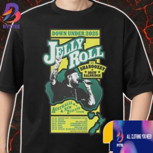 Jelly Roll Down Under 2025 With Shaboozey And Drew Baldridge Australia And New Zealand Tour With Tour Dates Merch Unisex T-Shirt