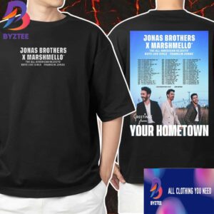 Jonas Brothers x Marshmello The All-American Rejects x Boy Like Girls x Franklin Jonas Greetings From Your Hometown 20th Anniversary Tour 2025 Poster Tour Dates Unisex T-Shirt