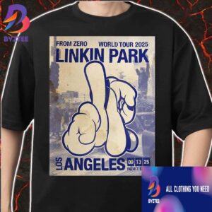 Linkin Park From Zero World Tour 2025 Los Angeles Event Poster At Intuit Dome On September 13 2025 LA Hand Sign Classic T-Shirt