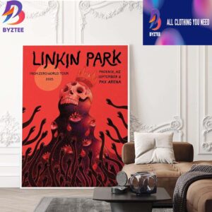 Linkin Park From Zero World Tour 2025 Phoenix Arizona Event Poster At PHX Arena On September 6 2025 Artist Felicia Chao Home Decor Poster Canvas