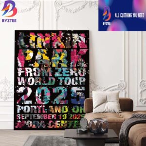 Linkin Park From Zero World Tour 2025 Portland Oregon Event Poster At Moda Center On September 19 2025 Artist ASKEW ONE Home Decor Poster Canvas