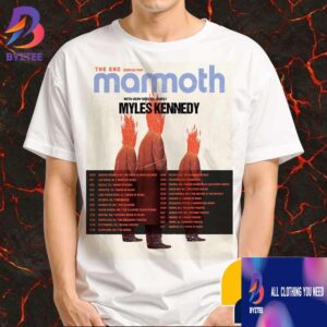 Mammoth The End 2025 US Tour Poster Tour Dates With Very Special Guest Myles Kennedy Unisex T-Shirt