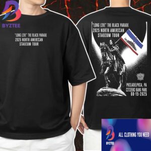 My Chemical Romance Long Live The Black Parade 2025 North American Stadium Tour Event Poster Philadelphia PA Citizens Bank Park August 15 2025 Unisex T-Shirt