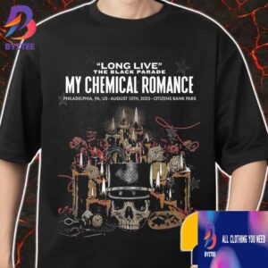 My Chemical Romance Long Live The Black Parade August 15th 2025 At Citizens Bank Park Philadelphia Poster Event Artwork By Edgar Jimenez Merch Unisex T-Shirt