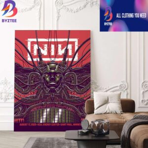 Nine Inch Nails Poster Show At The Xcel Energy Center Artwork By NIGHT SWIM On August 17 2025 Saint Paul Minnesota Poster Canvas Home Decor