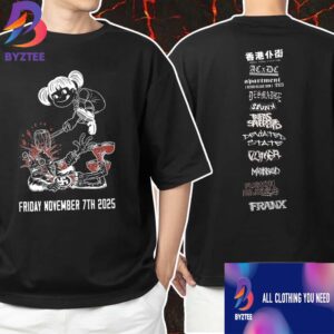 Nothing Less Booking Presents Hong Kong Fuck You x ACDC And More November 7th 2025 At Los Angeles CA Lineup Unisex T-Shirt