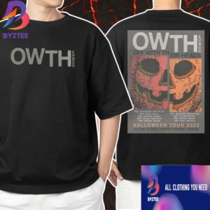 Off With Their Heads OWTH Halloween Tour 2025 Poster Tour Dates Skull Stylized Artwork Unisex T-Shirt