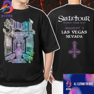 Official Ghost Band Skeleta Limited Edition Rainbow Foil Poster Hand Numbered Artwork Sheketour World Tour 2025 August 9 At Las Vegas Nevada Unisex T-Shirt