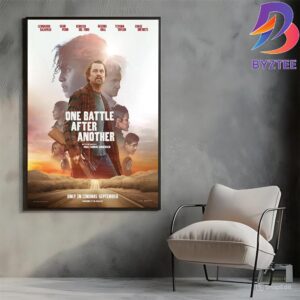 One Battle After Another Official Poster With Starring Leonardo DiCaprio Written And Directed By Paul Thomas Anderson Home Decor Poster Canvas