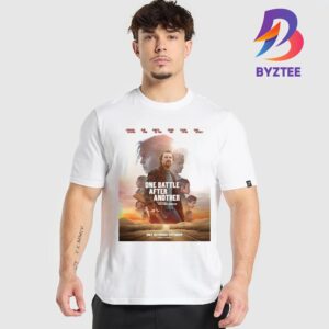 One Battle After Another Official Poster With Starring Leonardo DiCaprio Written And Directed By Paul Thomas Anderson Unisex T-Shirt