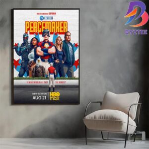 Peacemaker Season 2 Official Poster In What World Are They The Heroes Of DC Studios Home Decor Poster Canvas