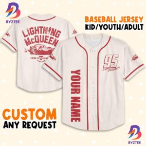 Personalize Cars Lightning Mcqueen Piston Cup Racing Series Baseball Jersey