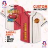 Personalize Cars Retro Lightning Mcqueen Car 1977 Custom Text Baseball Jersey