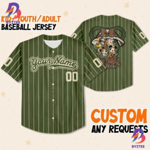 Personalize Custom Disney Animal Kingdom Green Baseball Jersey