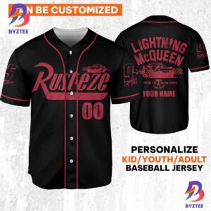 Personalize Disney Cars Lightning Mcqueen Racing Baseball Jersey