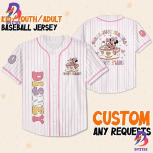 Personalize Disney Daisy And Minnie Girls Just Wanna Have Fun Baseball Jersey