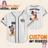 Personalize Disney Mickey Mouse Fly A Plane Yellow Black Baseball Jersey