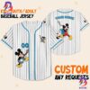 Personalize Disney Mickey Mouse Ride The Wave White Black Baseball Jersey