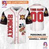 Personalize Disney Mickey Symbol Red Baseball Jersey