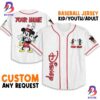 Personalize Disney Minnie Play Baseball Pink Baseball Jersey