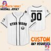 Personalize Disney Star Wars Dark Side Black Striped Baseball Jersey